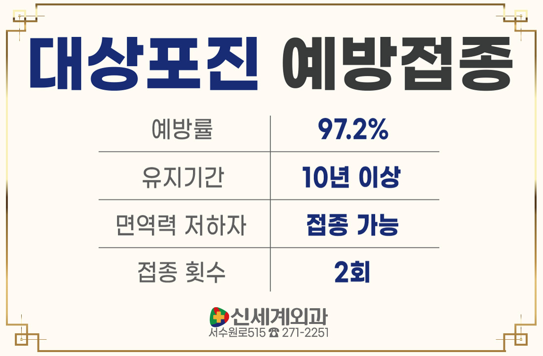 [내과] 대상포진 예방접종